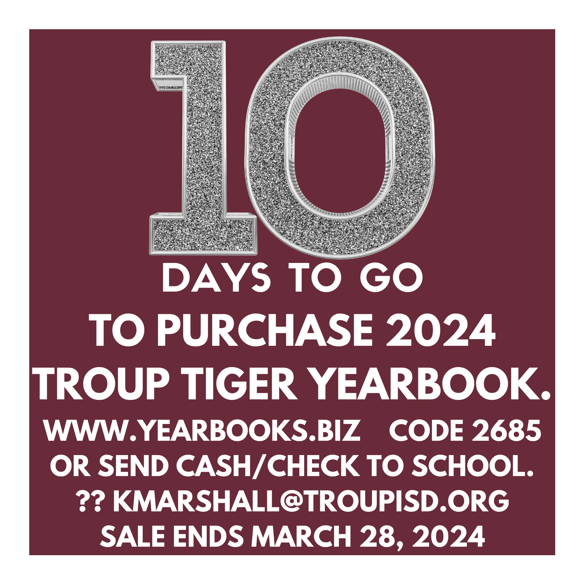 yearbook sale countdown